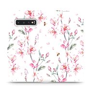 Flip case for Samsung Galaxy S10 - M124S Pink flowers - Phone Cover