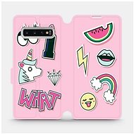 Flip case for Samsung Galaxy S10 - M129S Pink WHAT - Phone Cover