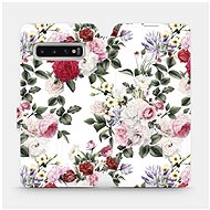 Flip case for Samsung Galaxy S10 - MD01S Rose on white - Phone Cover