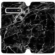 Flip case for Samsung Galaxy S10 - V056P Black marble - Phone Cover