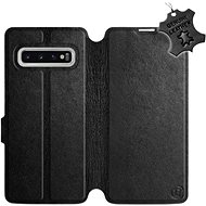 Flip case for Samsung Galaxy S10 - Black - Leather - Black Leather - Phone Cover