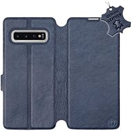 Flip case for Samsung Galaxy S10 - Blue - leather - Blue Leather - Phone Cover