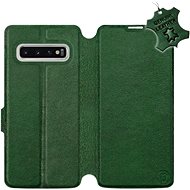 Flip case for Samsung Galaxy S10 - Green - leather - Green Leather - Phone Cover