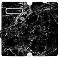 Flip case for Samsung Galaxy S10 Plus - V056P Black marble - Phone Cover