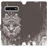 Flip case for Samsung Galaxy S10 Plus - V064P Wolf and dream catcher - Phone Cover