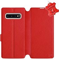 Flip case for Samsung Galaxy S10 Plus - Red - leather - Red Leather - Phone Cover