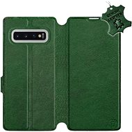 Flip case for Samsung Galaxy S10 Plus - Green - leather - Green Leather - Phone Cover