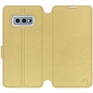 Flip case for Samsung Galaxy S10e in Gold&Gray with grey interior - Phone Cover