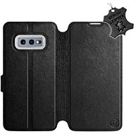 Flip case for Samsung Galaxy S10e - Black - Leather - Black Leather - Phone Cover