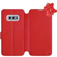 Flip case for Samsung Galaxy S10e - Red - leather - Red Leather - Phone Cover