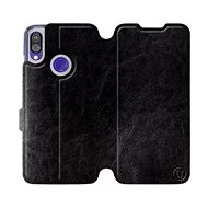 Flip case for Xiaomi Redmi Note 7 in Black & Orange with orange interior - Phone Cover