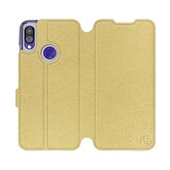 Flip case for Xiaomi Redmi Note 7 in Gold&Gray with grey interior - Phone Cover
