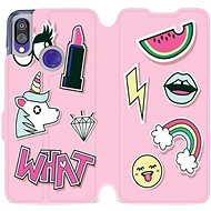 Flip case for Xiaomi Redmi Note 7 - M129S Pink WHAT - Phone Cover