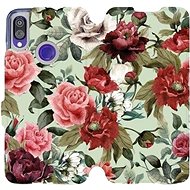 Flip case for Xiaomi Redmi Note 7 - MD06P Roses and flowers on light green background - Phone Cover