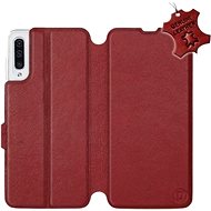 Mobiwear Flip case for Samsung Galaxy A50 - Dark Red - Leather - Dark Red Leather - Phone Cover