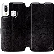Flip case for Samsung Galaxy A40 in Black&Gray with grey interior - Phone Cover