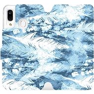 Flip mobile phone case Samsung Galaxy A40 - M058S Light blue horizontal feathers - Phone Cover