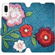 Flip mobile phone case Samsung Galaxy A40 - MD05P Denim flowers - Phone Cover