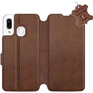 Flip case for Samsung Galaxy A40 - Brown - leather - Brown Leather - Phone Cover