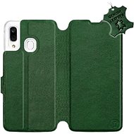 Flip case for Samsung Galaxy A40 - Green - leather - Green Leather - Phone Cover