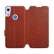 Flip case for Honor 8A in Brown&Orange with orange interior - Phone Cover