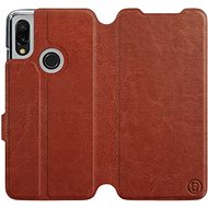 Flip case for Xiaomi Redmi 7 in Brown&Gray with grey interior - Phone Cover