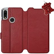 Flip case for Xiaomi Redmi 7 - Dark Red - Leather - Dark Red Leather - Phone Cover