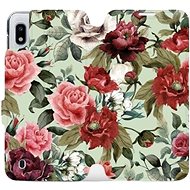 Flip case for Samsung Galaxy A10 - MD06P Roses and flowers on light green background - Phone Cover
