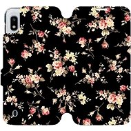 Flip case for Samsung Galaxy A10 - VD02S Flowers on black - Phone Cover