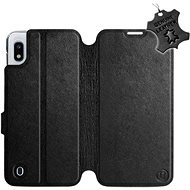 Flip case for Samsung Galaxy A10 - Black - Leather - Black Leather - Phone Cover