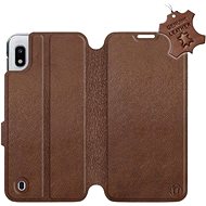 Flip case for Samsung Galaxy A10 - Brown - Leather - Brown Leather - Phone Cover