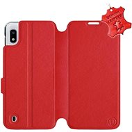 Flip case for Samsung Galaxy A10 - Red - leather - Red Leather - Phone Cover