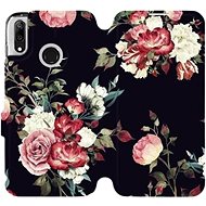 Flip mobile phone case Huawei Y7 2019 - VD11P Rose on black - Phone Cover