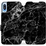 Flip mobile phone case Huawei Y6 2019 - V056P Black marble - Phone Cover