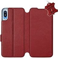 Flip mobile phone case Huawei Y6 2019 - Dark Red - Leather - Dark Red Leather - Phone Cover