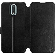 Flip case for Nokia 3.2 in Black & Orange with orange interior - Phone Cover