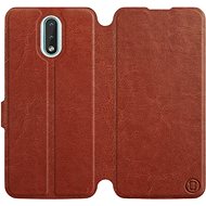 Flip case for Nokia 3.2 in Brown&Gray with grey interior - Phone Cover