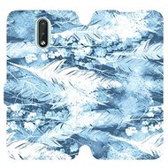 Flip mobile phone case Nokia 3.2 - M058S Light blue horizontal feathers - Phone Cover