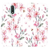 Flip mobile phone case Nokia 3.2 - M124S Pink flowers - Phone Cover