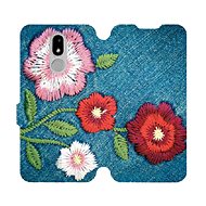 Flip mobile phone case Nokia 3.2 - MD05P Denim flowers - Phone Cover