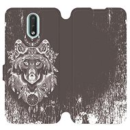 Flip mobile phone case Nokia 3.2 - V064P Wolf and dream catcher - Phone Cover