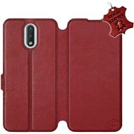 Flip case for Nokia 3.2 - Dark Red - Leather - Dark Red Leather - Phone Cover