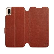 Flip case for Honor 8S in Brown&Gray with grey interior - Phone Cover