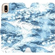 Flip case for Honor 8S - M058S Light blue horizontal feathers - Phone Cover