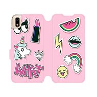 Flip case for Honor 8S - M129S Pink WHAT - Phone Cover