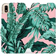 Flip case for Honor 8S - MG03S Green leaves on pink background - Phone Cover