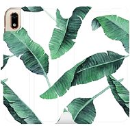 Flip case for Honor 8S - MG06P Green leaves on white background - Phone Cover