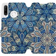 Flip case for mobile Huawei P30 Lite - V108P Blue mandala flowers - Phone Cover