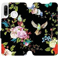 Flip case for mobile Huawei P30 Lite - VD09S Birds and flowers - Phone Cover