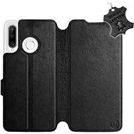 Flip case for Huawei P30 Lite - Black - Leather - Black Leather - Phone Cover